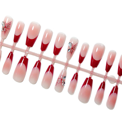 Artificial Nail Set with Elegant 3D Flower Decorations Acalora