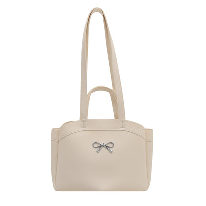Elegant Bow Accent Handheld Tote Bag Acalora