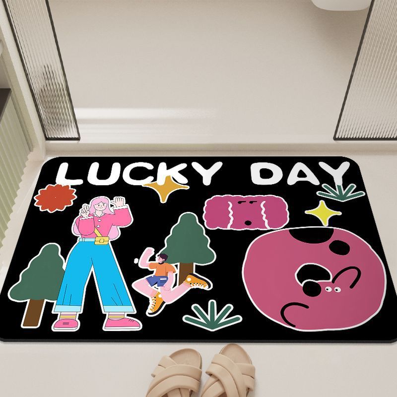 Cartoon-Inspired Bathroom Mat
