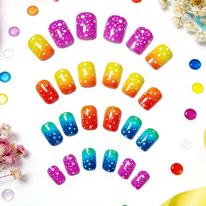 Vibrant Gradient Nail Art Acalora