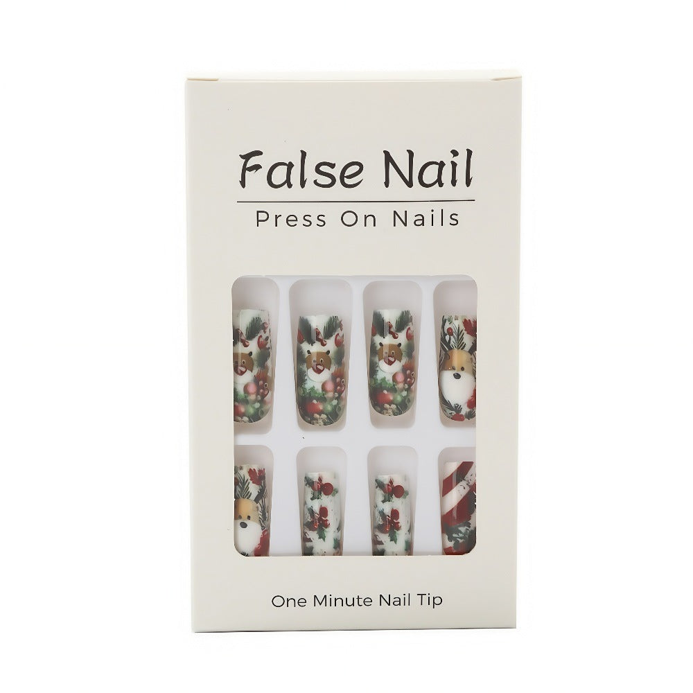 Artificial nails in festive Christmas design Acalora 1788542011