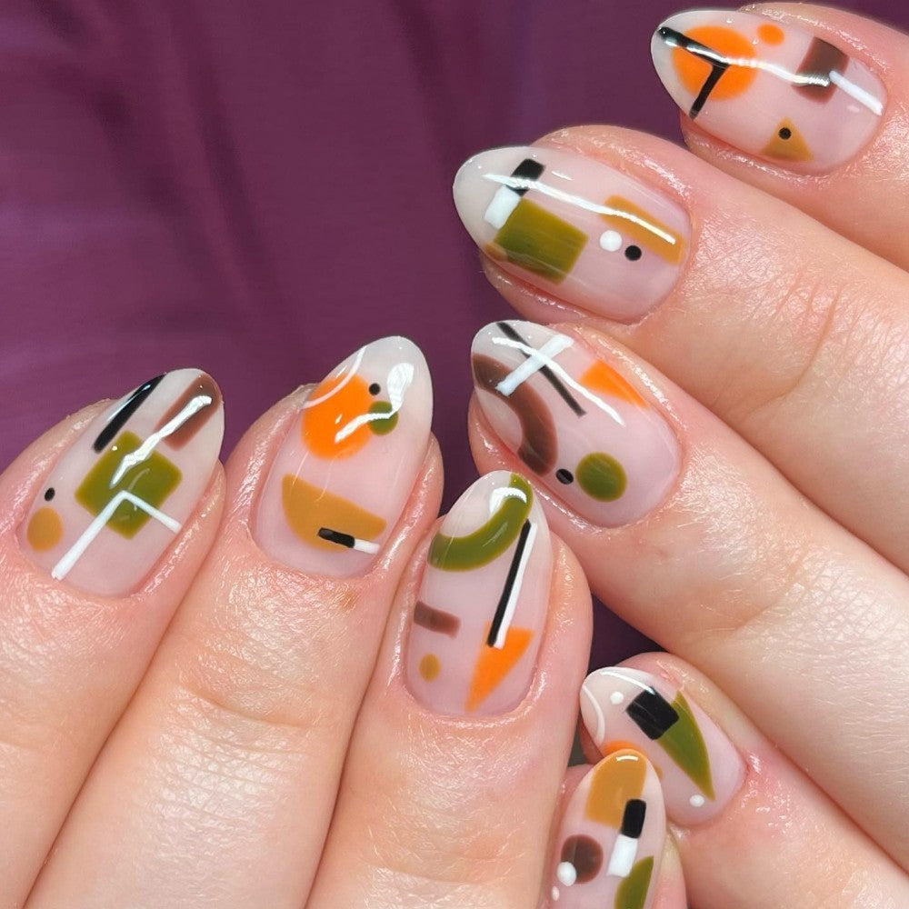 Artificial nails with geometric design Acalora