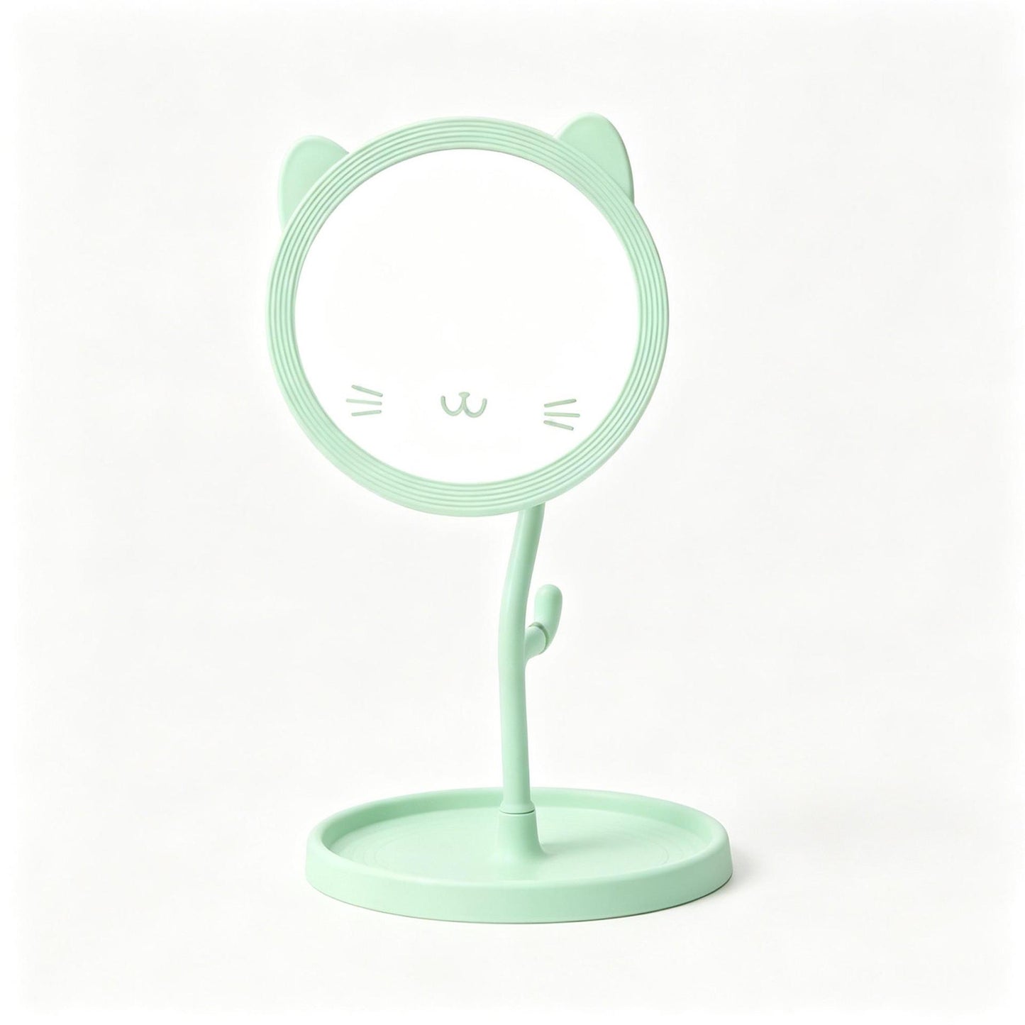 Cute Cat-Themed Desk Mirror