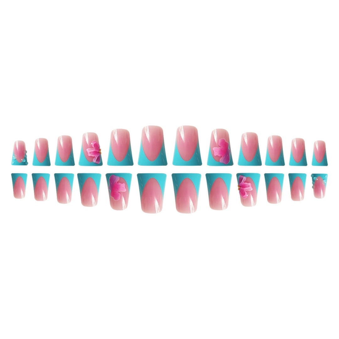 Artistic French Tip Nail Enhancements Acalora