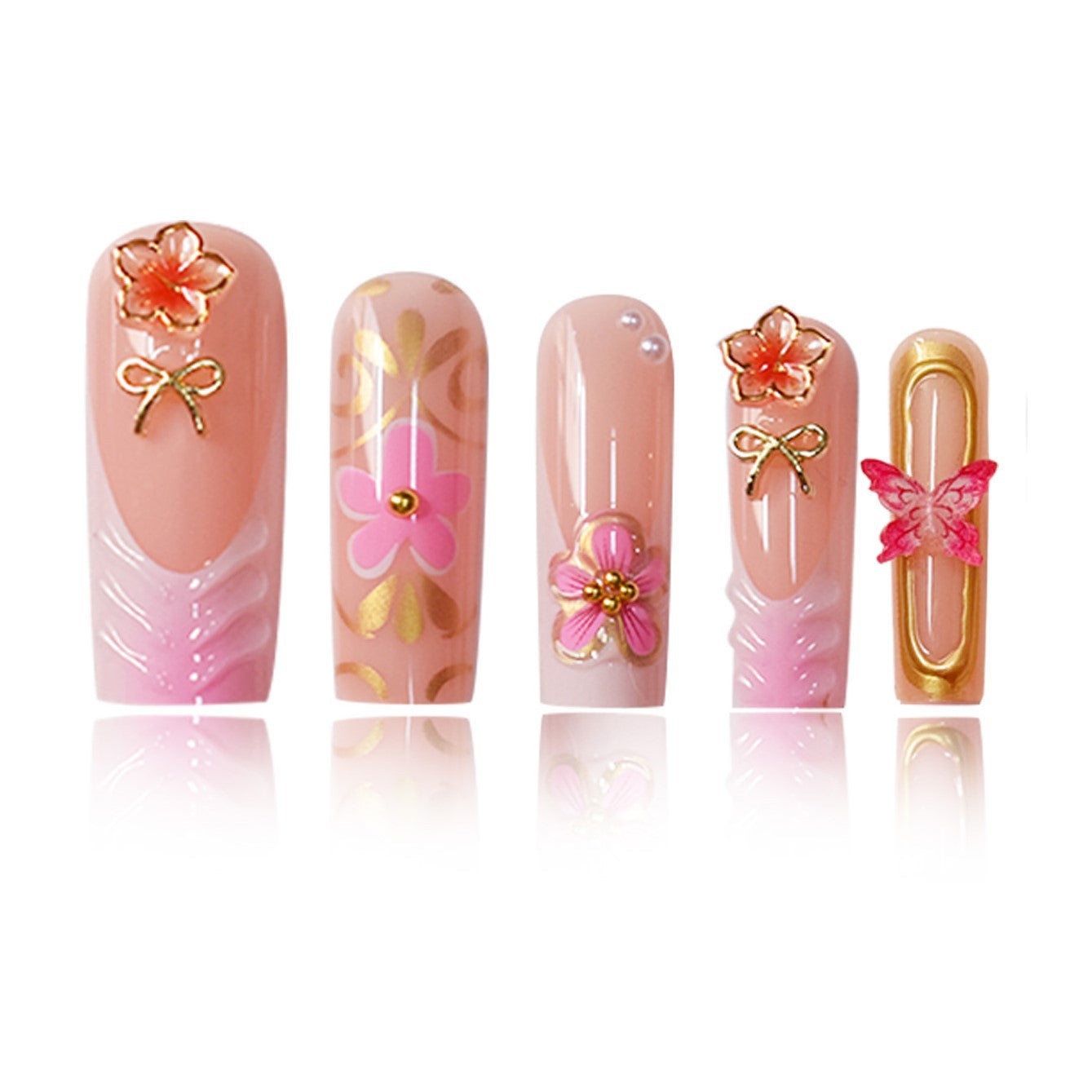 Decorative Floral Nail Art Design Acalora