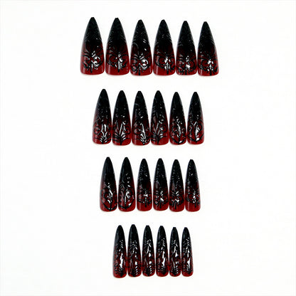 Artificial Nail Set with Elegant Floral Design Acalora