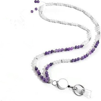 Beaded Eyewear Lanyard Necklace with Retractable Clip Acalora