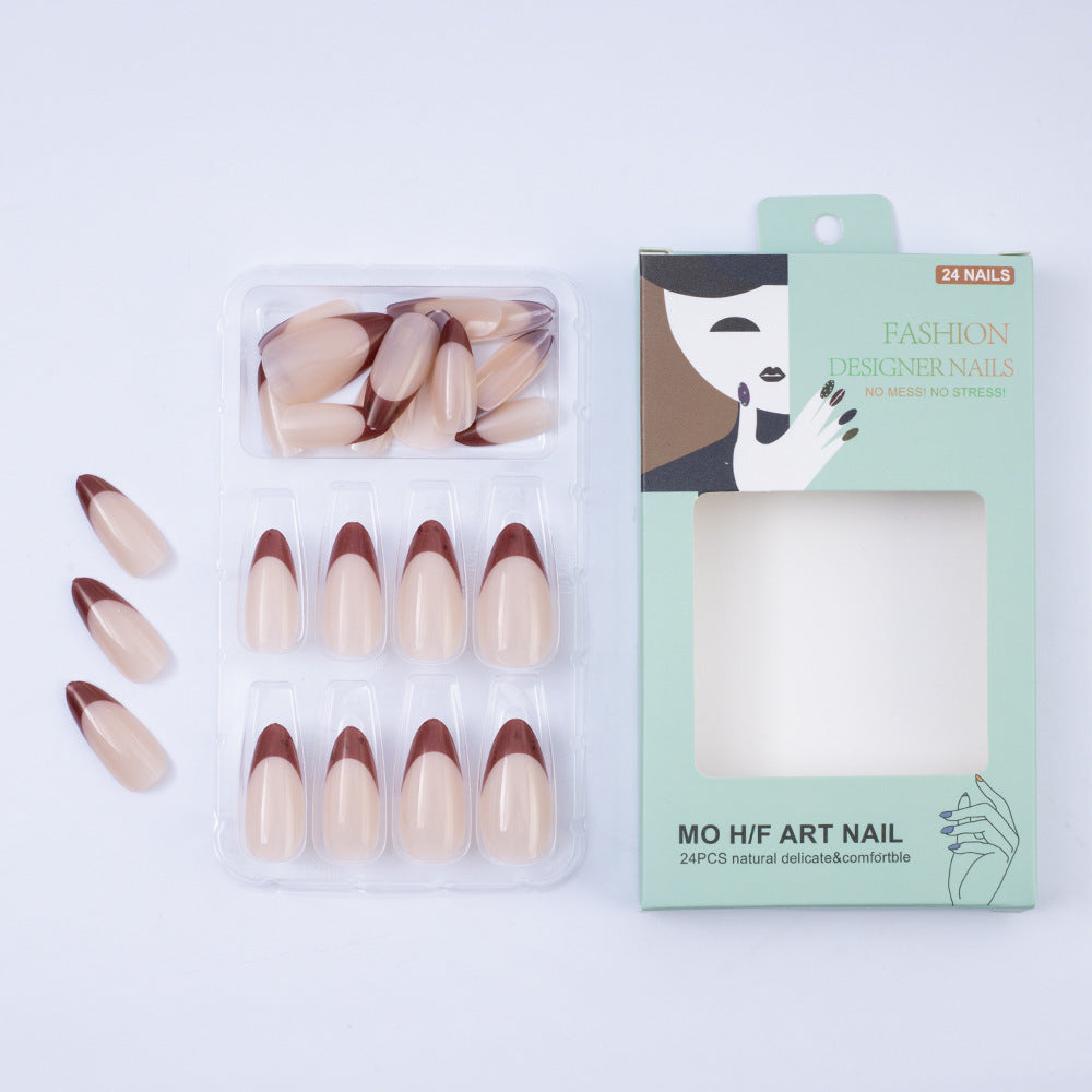 Artificial nails with elegant French tips design Acalora