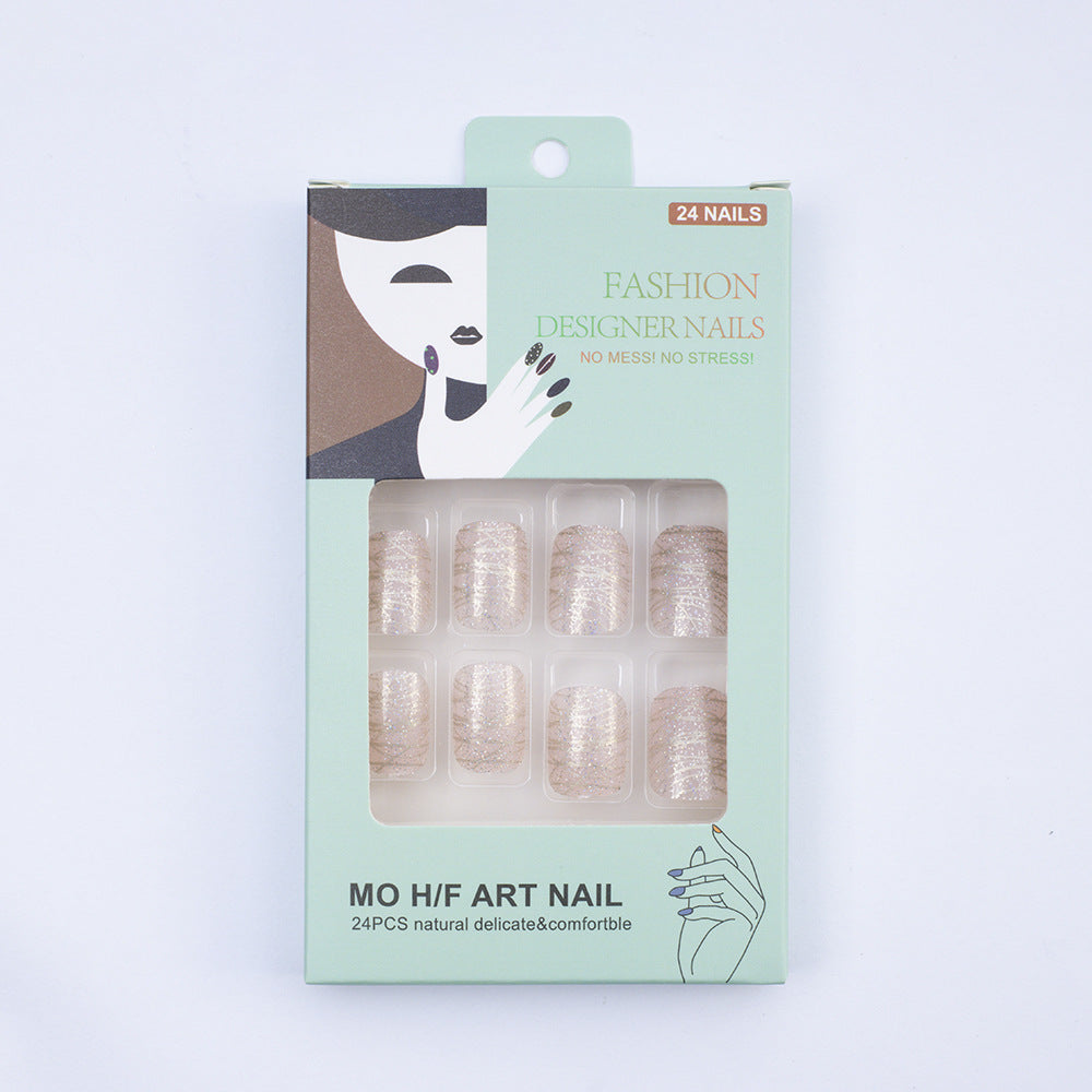 Artificial nails with elegant glitter design Acalora