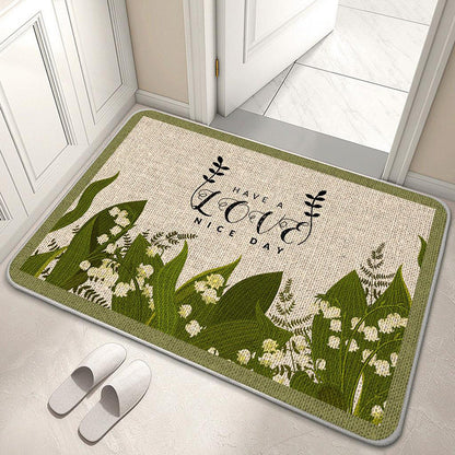 Decorative Floral Welcome Mat