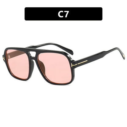 Women's trendy sunglasses with square frame and polarizing yellow lenses Kalsten