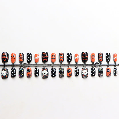 Festive Halloween-Themed Press-On Nail Set Acalora