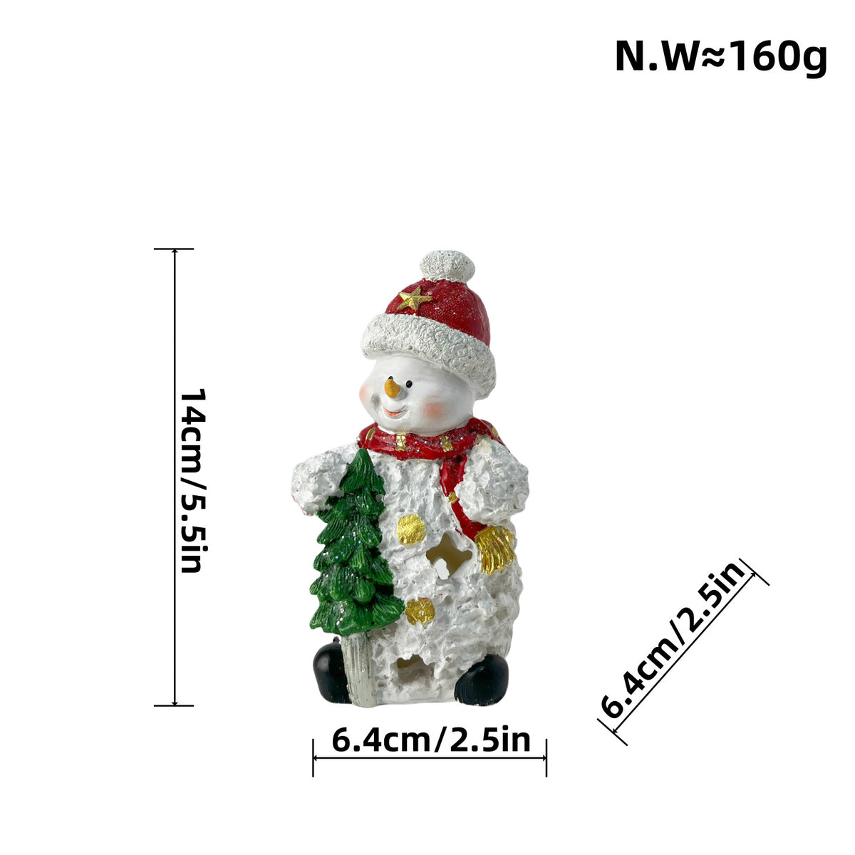 Decorative Snowman Sculpture Acalora
