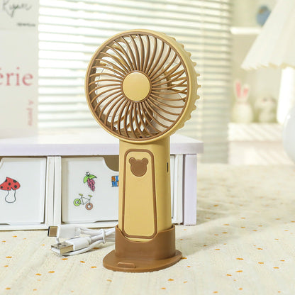 Ladies' Portable Handheld Fan in a cute bear motif Karnz