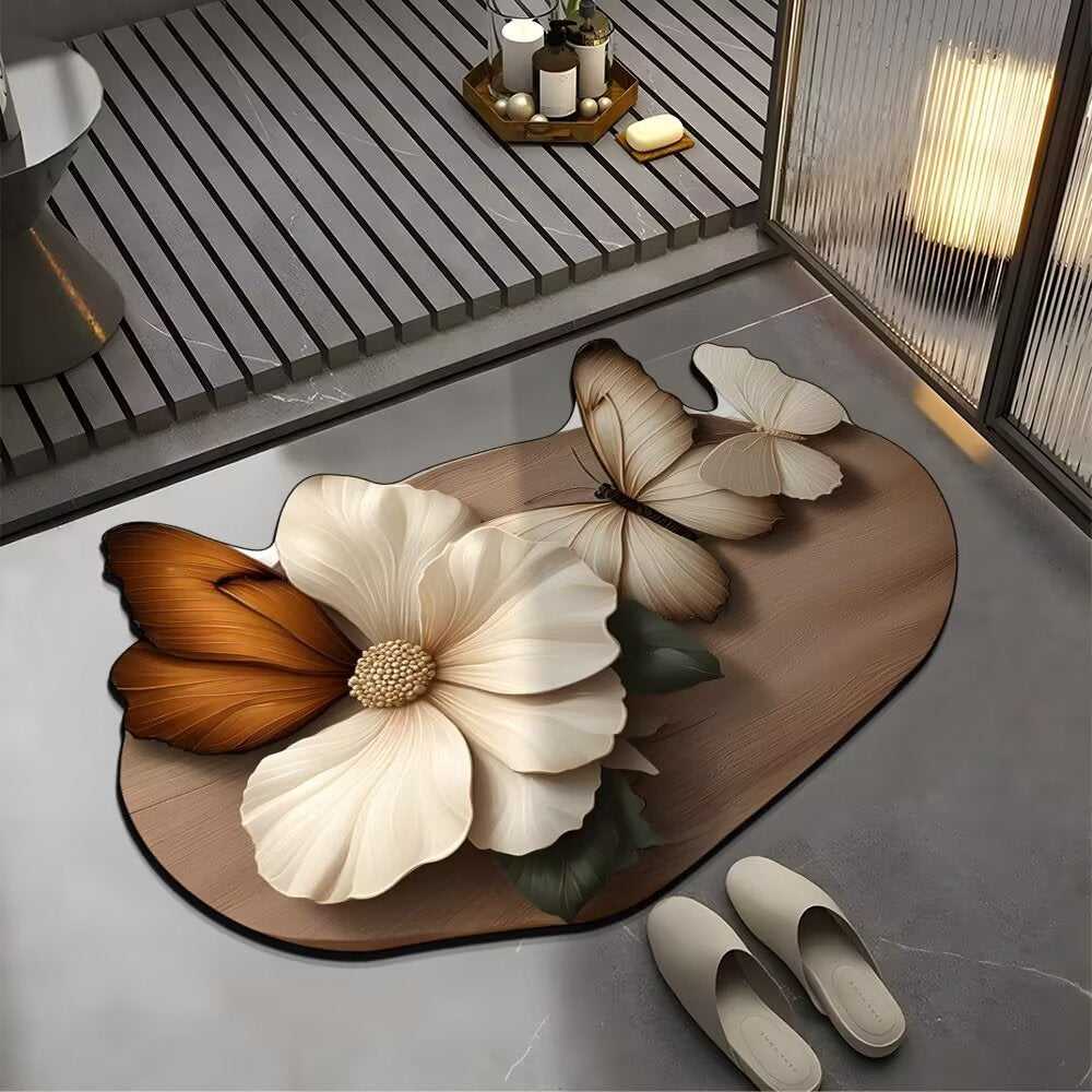 Decorative Butterfly Bath Mat