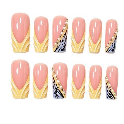 Glamorous Stiletto Press-On Nail Art Set Acalora
