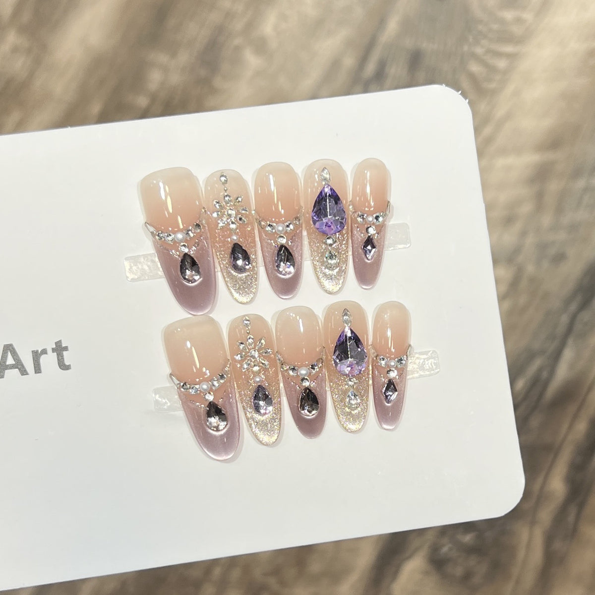 Glamorous Stiletto Nail Art with Rhinestones Acalora