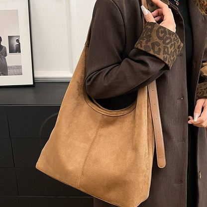 Soft Suede Hobo Shoulder Bag Acalora