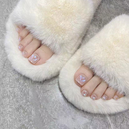 Decorative Crystal-Embellished Press-On Nails Acalora