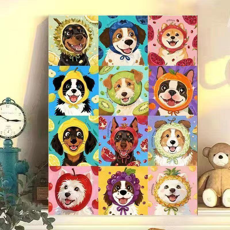Whimsical Dog Portrait Wall Art