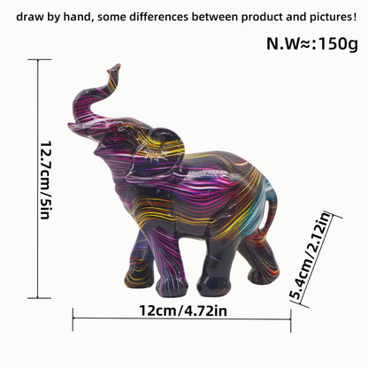 Colorful Elephants Figurine Acalora