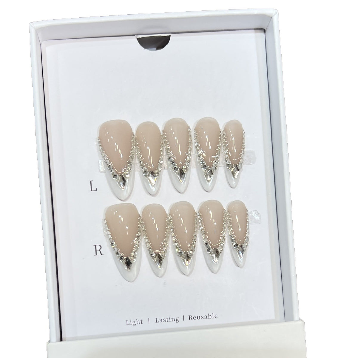 Decorative Floral Stiletto Press-On Nail Set Acalora