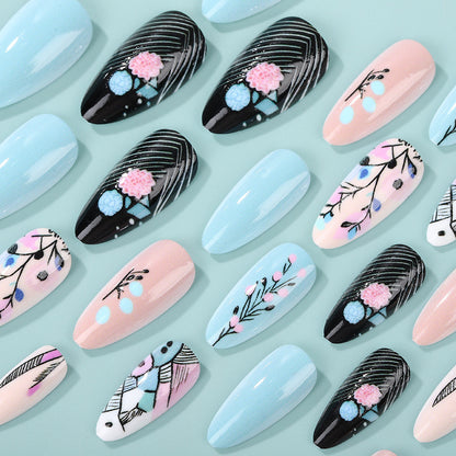 Artificial nails with floral accents Acalora
