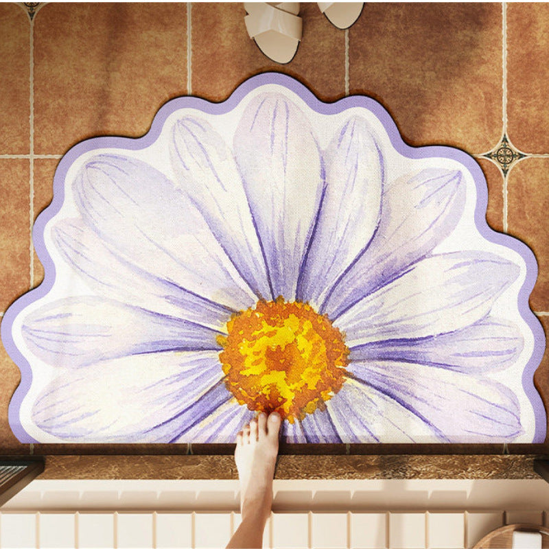 Floral Design Bath Mat