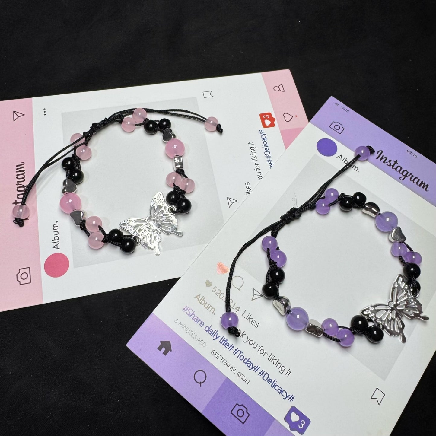 Butterfly Charm Adjustable Bracelet Acalora