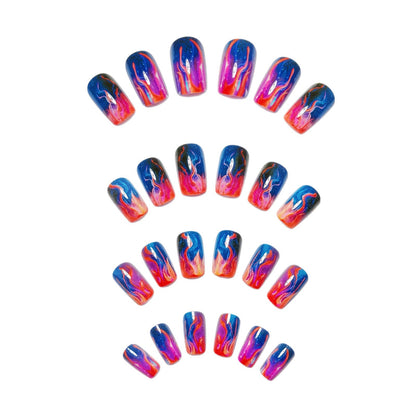 Artistic Flame Effect Nail Art Acalora
