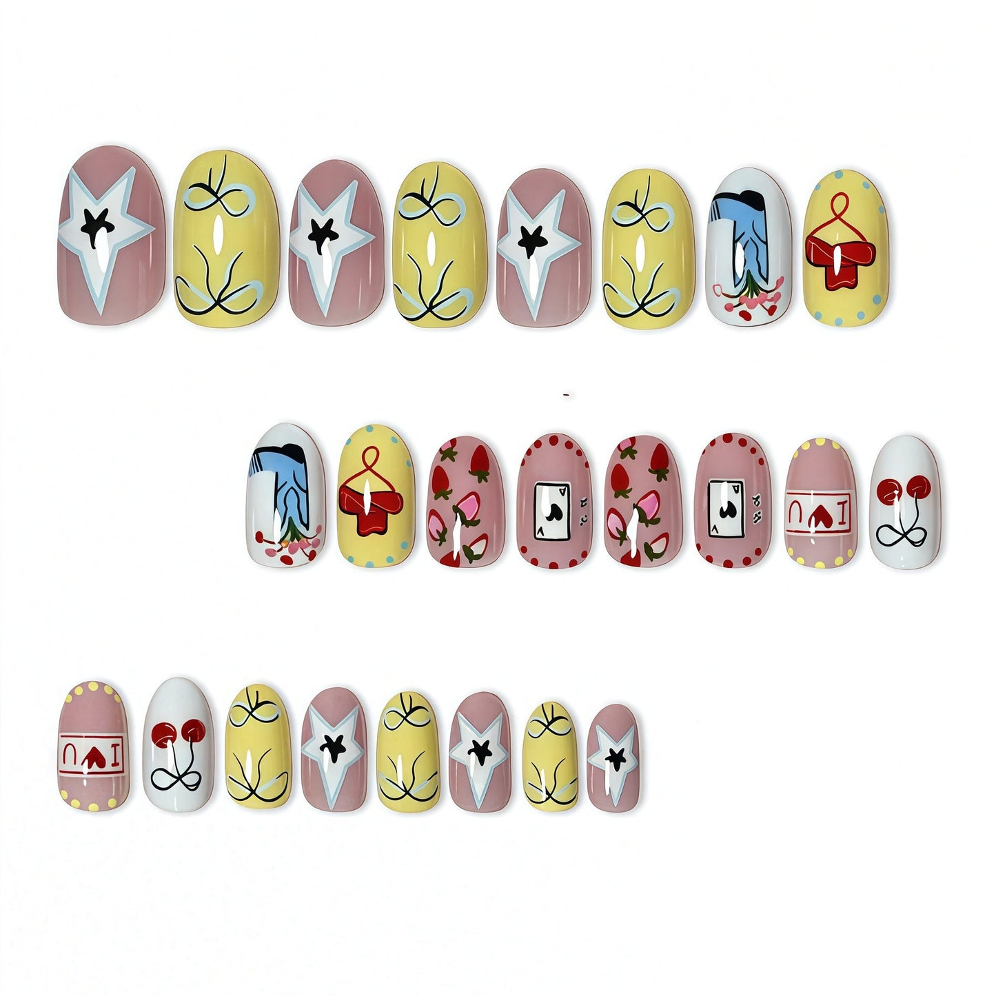 Playful Artistic Nail Art Set Acalora