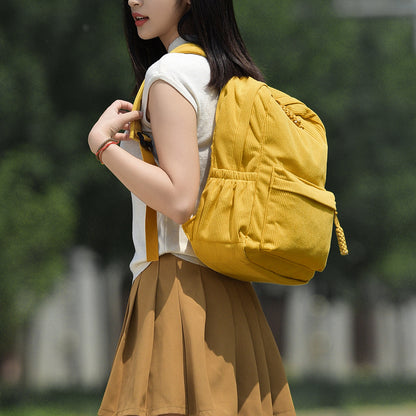 Casual Corduroy Backpack Acalora