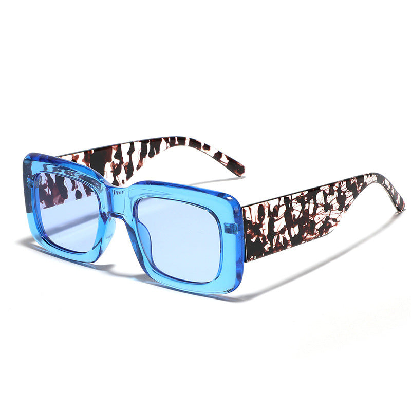 Women's modern square sunglasses with color-coordinated pattern Bowlift