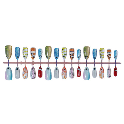 Creative Press-On Nail Art Set with Colorful Fish Designs Acalora