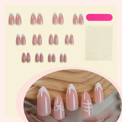 Artistic Press-On Nail Set with Elegant Designs Acalora