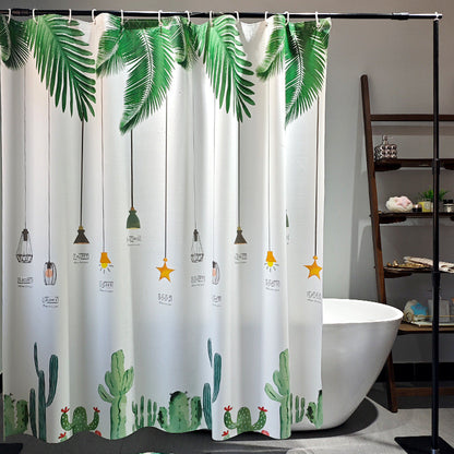 Tropical Garden Themed Shower Curtain