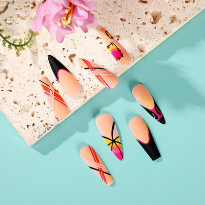 Creative Nail Art Set with Colorful Designs Acalora