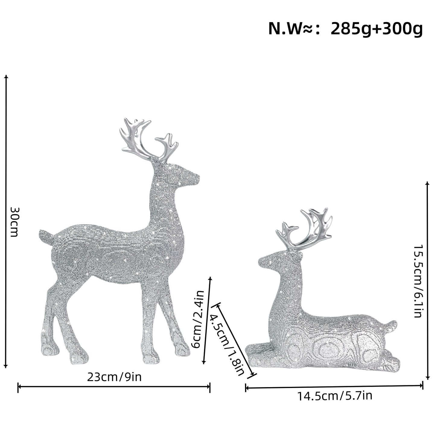 Elegant Christmas decoration in the form of reindeer Acalora