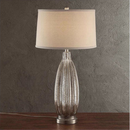 Decorative Glass Table Lamp with Textured Design