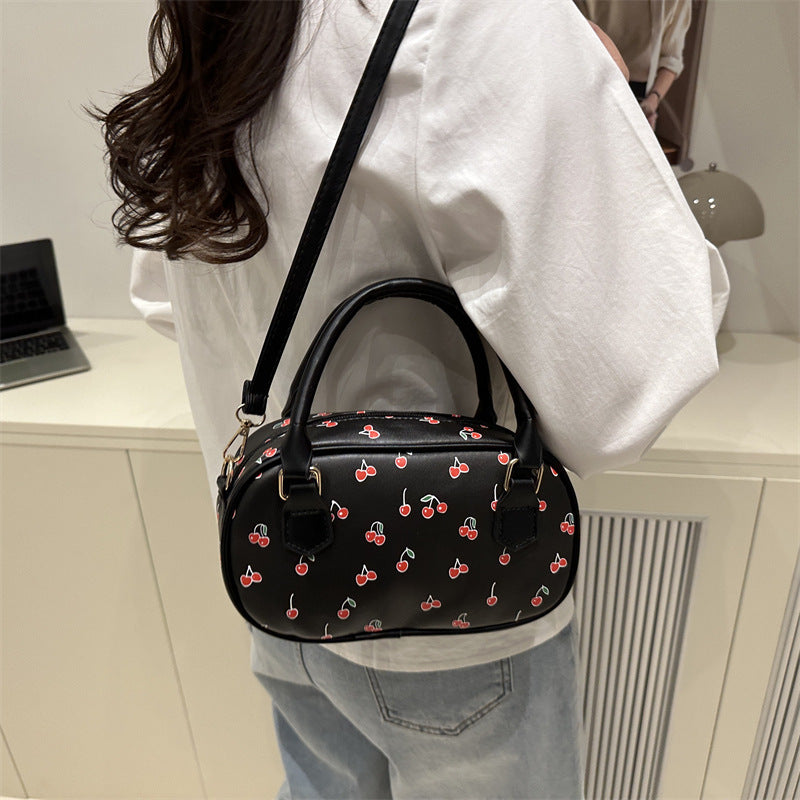Playful Cherry Print Mini Handbag Acalora
