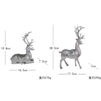 Artful decorative figure of a magnificent deer with floral details Acalora
