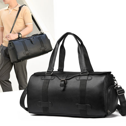 Premium Leather Weekender Duffel Bag Acalora