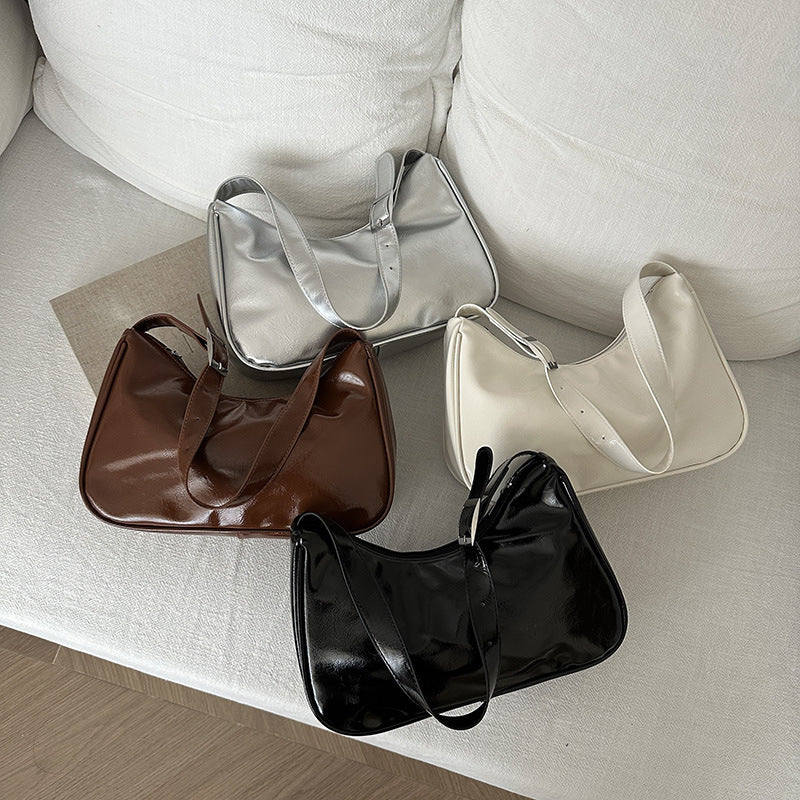 Vintage-Inspired Soft Patent Leather Handbag Acalora