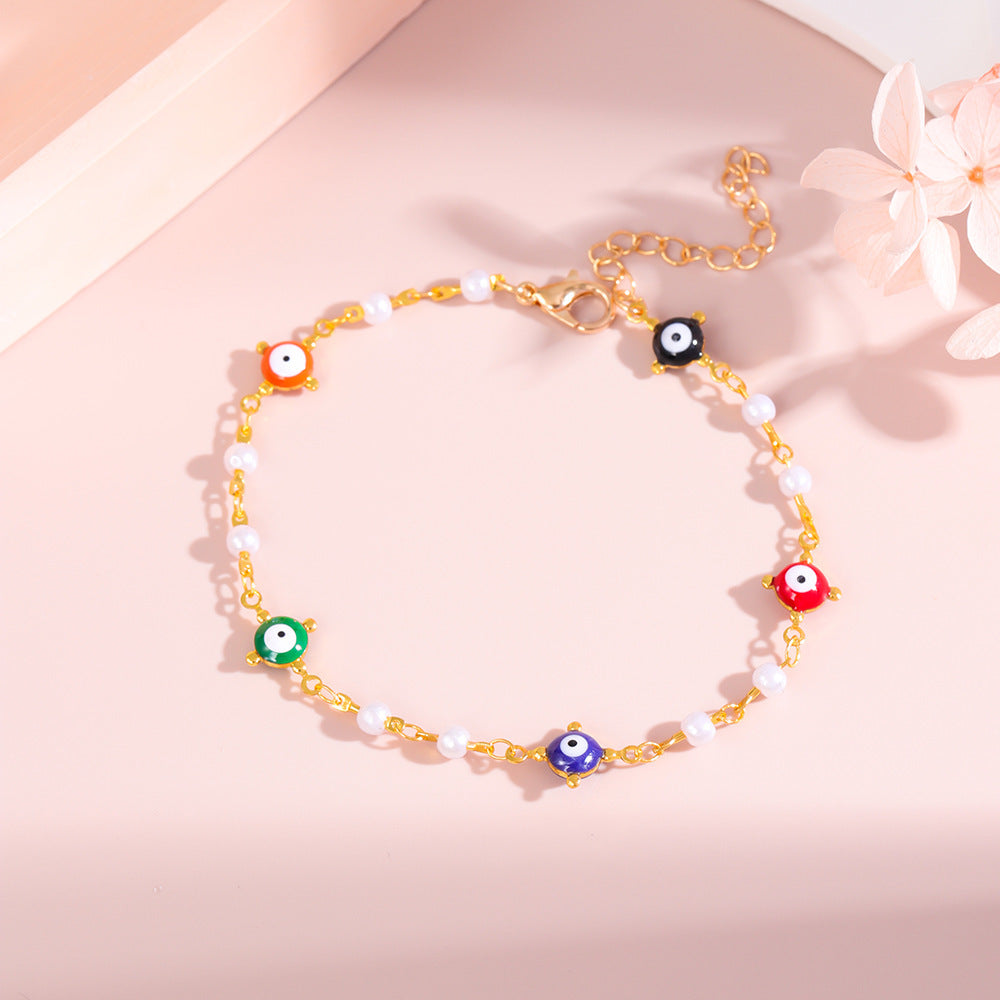 Colorful Charm Ankle Bracelet Acalora
