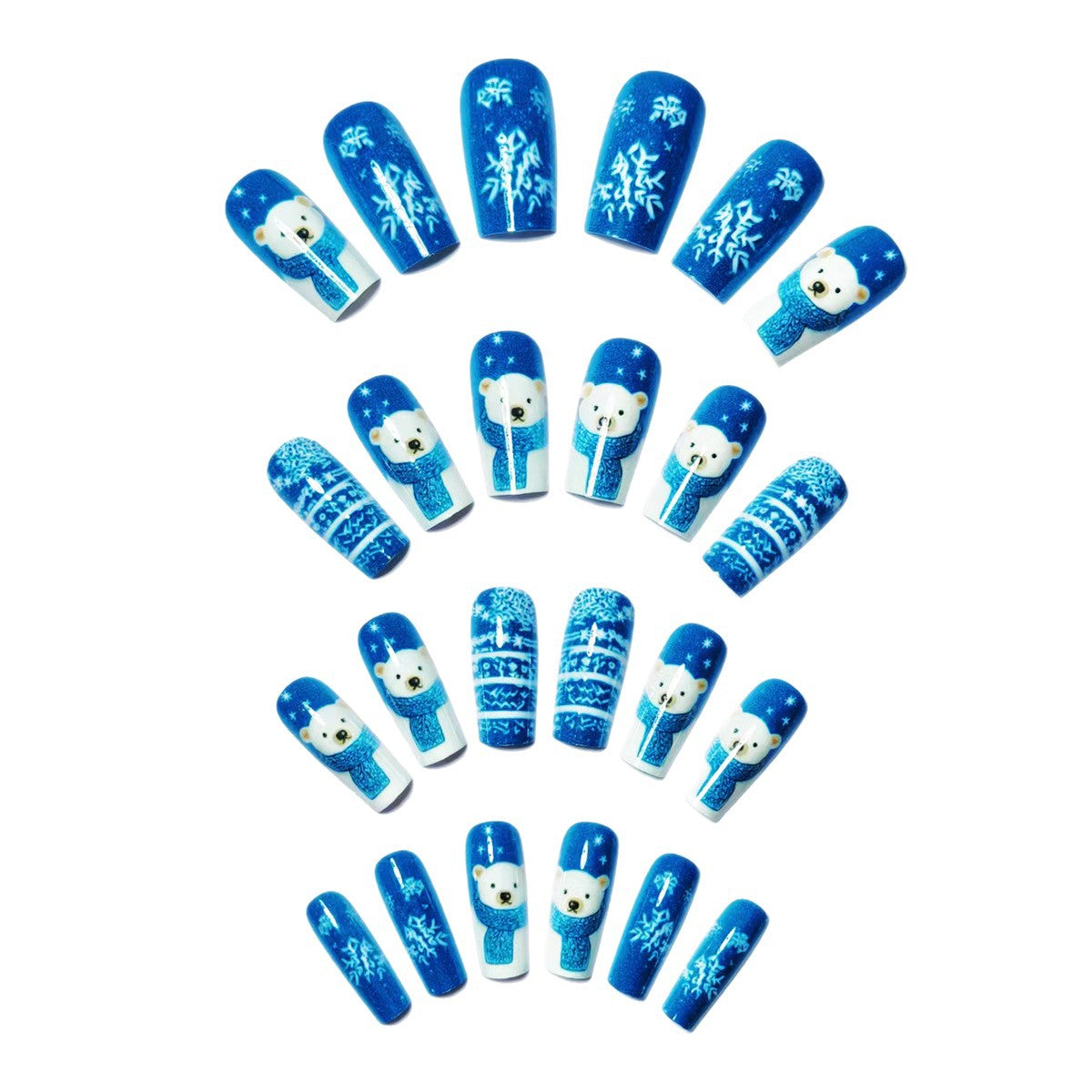 Winter-Themed Polar Bear Nail Art Acalora