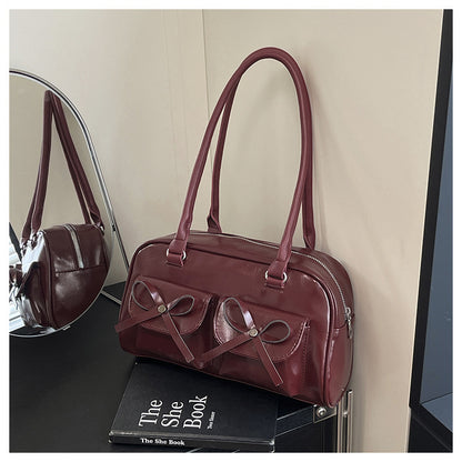 Stylish Multifunctional Handbag with Bow Detail Acalora