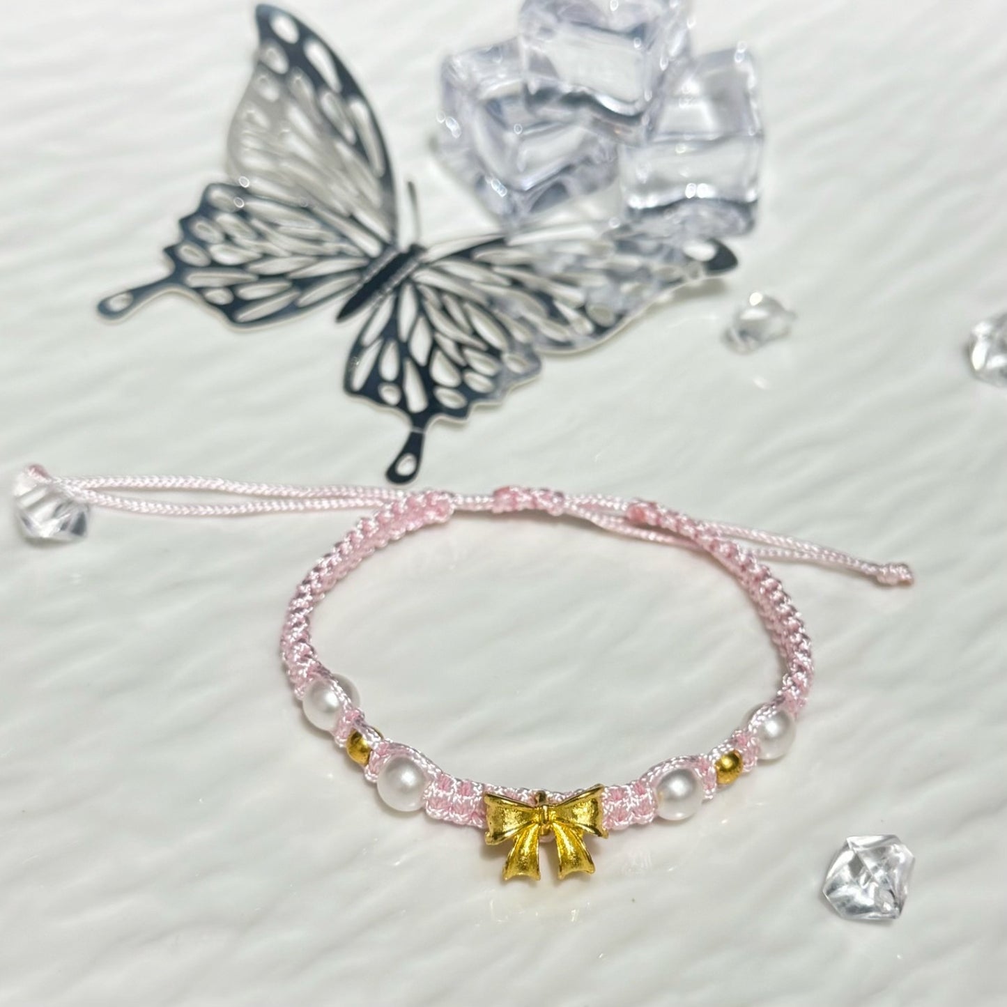 Adjustable Bow Charm Bracelet Acalora 1788856994