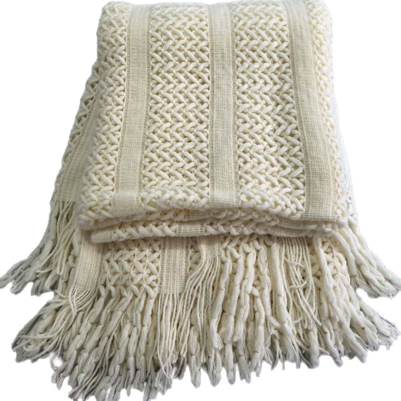 Textured Knit Throw Blanket
