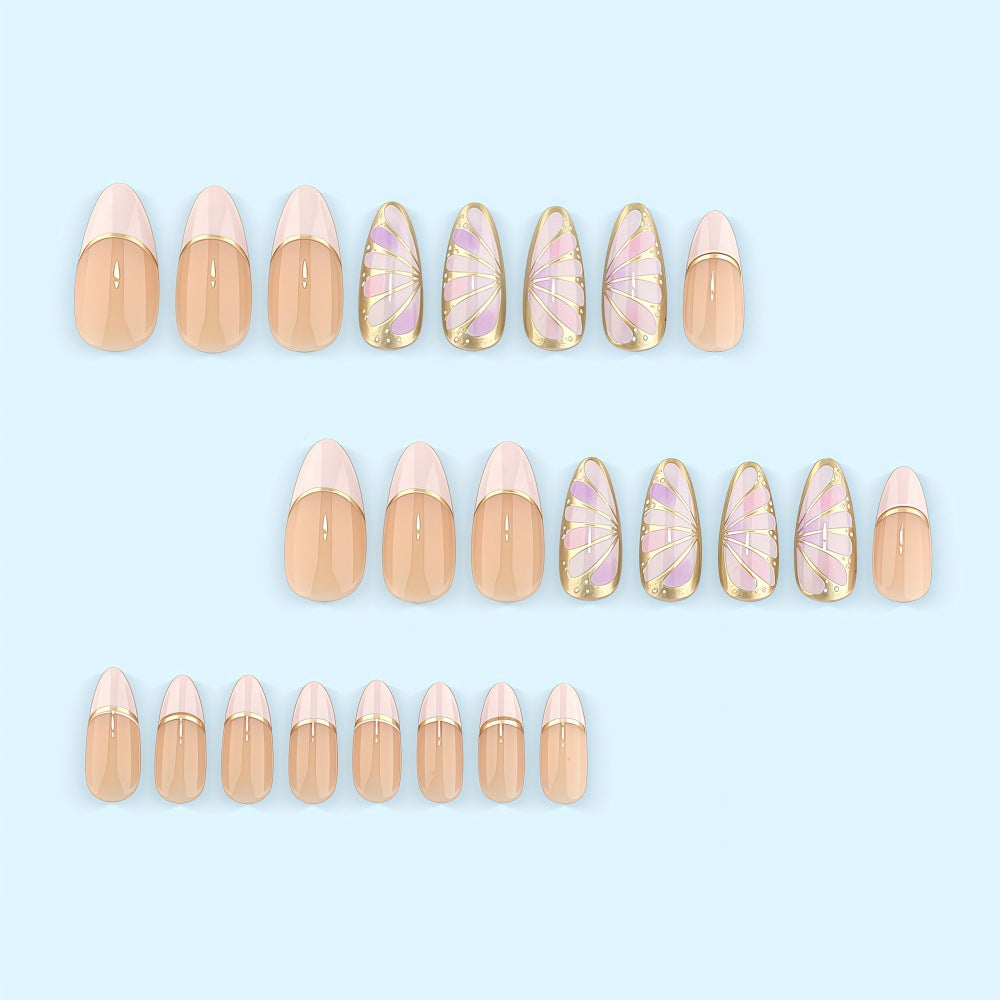 Artificial nail set with elegant geometric design Acalora