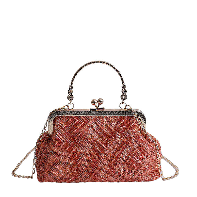 Vintage-Inspired Textured Crossbody Bag Acalora